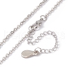 Sublimation Blank Aluminum Pendant Necklace X-NJEW-E020-02P-03-6