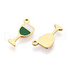 304 Stainless Steel Enamel Charms STAS-T065-65G-01-2