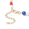Independence Day Natural Dyed Yellow Jade Gemstone Round Beads & Glass Seed Beads Bracelets BJEW-MZ00180-01-4