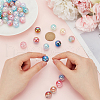 SOFPLATE 50Pcs UV Plating Iridescent Transparent Crackle Acrylic Beads MACR-SP0001-05-3