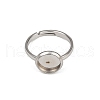 304 Stainless Steel Cuff Ring Components STAS-D372-05P-01B-2