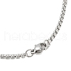 Non-Tarnish 304 Stainless Steel Box Chain Scottish Luckenbooth Thistle Heart Pendant Necklaces for Women NJEW-U005-02P-3