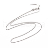 Anti-Tarnish Rhodium Plated 925 Sterling Silver Wheat Chains Necklace for Women STER-I021-04P-1