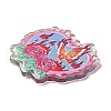 Valentine's Day Transparent Printed Acrylic Pendants X-OACR-Q187-01D-2