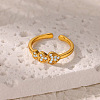 Retro Royal Style 304 Stainless Steel Cuff Rings FS-WG343E9-08-1