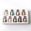 Glass Wishing Bottle Pendants G-R123-11-B-2