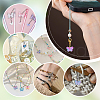60Pcs 6 Colors Butterfly Glass Pendant Decorations HJEW-PH01944-6