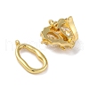 Brass Micro Pave Clear Cubic Zirconia Fold Over Clasps KK-U042-07G-2