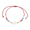 Cylinder Glass Seed Beaded Braided Bead Bracelets BJEW-MA00171-02-3