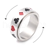 Stainless Steel Spinner Ring RJEW-C019-05P-2