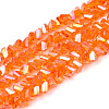 Electroplate Transparent Glass Beads Strands GLAA-N021-4mm-09-1