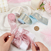 CRASPIRE 3 Roll 3 Colors Single Face Hot Stamping Polyester Frayed Ribbon OCOR-CP0001-12C-3