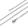 304 Stainless Steel Necklaces Unisex Rolo Chain Necklaces NJEW-507L-6-1