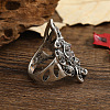 Zinc Alloy Micro Pave Cubic Zirconia Finger Rings QX9437-2