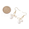 Mother's Day Jewellery Bowknot Natural Freshwater Pearl Dangle Earrings EJEW-TA00520-3