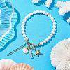 Summer Beach Shell & Starfish Charm Bracelets BJEW-JB10485-2