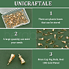 Unicraftale 80Pcs Brass Cup Peg Bails KK-UN0002-48-4
