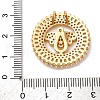 Brass Micro Pave Cubic Zirconia Pendants KK-U076-14G-B-3