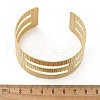 Ion Plating(IP) 304 Stainless Steel Cuff Bnagles for Women BJEW-M045-01G-5