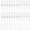 Unicraftale DIY Flat Round Earring with Dome Making Kit DIY-UN0003-41-1