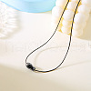 Fish Porcelain Pendant Black Wax Cord Necklaces FS-WG7FFA4-07-1