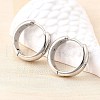 Brass Micro Pave Clear Cubic Zirconia Hoop Earrings EJEW-Z121-01P-2