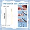 SUNNYCLUE 500Pcs 2 Colors Brass Flat Head Pins KK-SC0005-30B-2