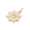 Brass Pave Cubic Zirconia with Enamel Pendants KK-U062-38G-03-2