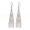 304 Stainless Steel Link Bar Dangle Earrings EJEW-JE05966-02-1