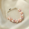 Brass with Natural Freshwater Pearl Beaded Necklace & Bracelet FS-WG0E56F-02-3