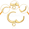 Brass Huggie Hoop Earring Findings KK-BC0005-28G-4