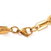 PVD Vacuum Plating 201 Stainless Steel Link Chain Bracelets BJEW-B078-84G-3