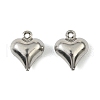 304 Stainless Steel Charms. Heart Charm STAS-A190-02A-P-1