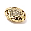 Brass Micro Pave Cubic Zirconia Beads KK-L229-025G-2