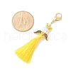 Angel Glass Pearl & MIYUKI Seed Beaded & Polycotton Tassel Pendant Decorations HJEW-MZ00197-5
