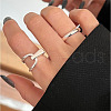 925 Sterling Silver Adjustable Cuff Rings for Women FS-WGF7E3B-01-2