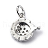 Brass Micro Pave Cubic Zirconia Charms ZIRC-F131-10P-2