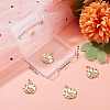 Beebeecraft 6Pcs Brass Micro Pave Clear Cubic Zirconia Pendants KK-BBC0004-78-6