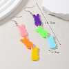 Easter Bunny Acrylic Dangle Earrings for Women's Fashion FF4277-4