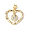 Brass Micro Pave Cubic Zirconia Pendants KK-A252-33G-01-1
