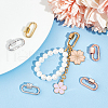 Unicraftale 6Pcs 3 Colors Brass Screw Carabiner Lock Charms KK-UN0002-05-2
