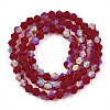Imitate Austrian Crystal Bicone Frosted Glass Beads Strands EGLA-A039-T2mm-MB27-2