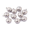 201 Stainless Steel Rhinestone Charms STAS-Z009-03A-04P-2