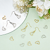 DELORIGIN DIY Stainless Steel Heart Dangle Earrings Making Kit DIY-DR0001-39-5