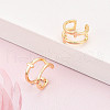 Brass Cuff Earrings KK-T074-44G-1