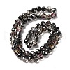 Half Golden Plated Electroplate Beads Strands EGLA-H104-08A-HP04-2