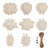 Unfinished Wood Cutouts Ornaments WOOD-TA0002-28-2