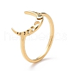 201 Stainless Steel Moon Phase Finger Ring for Women RJEW-A006-07G-1-2