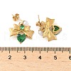 304 Stainless Steel Micro Pave Cubic Zirconia Bowknot Dangle Stud Earrings EJEW-U065-03G-02-3