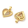 Brass Micro Pave Cubic Zirconia Pendants KK-G533-24G-2